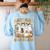 Boo Crew Daycare Teacher Matching Halloween Costume Ghost Women's Sweatshirt Back Print Light Blue Boo Crew Daycare Teacher Matching Halloween Costume Ghost Women's Sweatshirt Back Print Light Blue