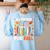 All Booked For Fall Book Pumpkin Autumn Thanksgiving Teacher Women's Sweatshirt Back Print Light Blue All Booked For Fall Book Pumpkin Autumn Thanksgiving Teacher Women's Sweatshirt Back Print Light Blue