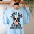 Bostie Mama Dog Dad Boston Terrier For Men Women Women's Sweatshirt Back Print Light Blue