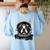 Boston Terrier Astronaut Shirt Spaceman Dog Space Lover Women's Sweatshirt Back Print Light Blue