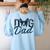 Boston Terrier Dog Dad Women's Sweatshirt Back Print Light Blue