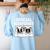 Boston Terrier Dog Official Sleep Pajamas Nightgown Women's Sweatshirt Back Print Light Blue
