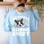 Boston Terrier Dog Official Sleeping Shirt Men Women Kids Women's Sweatshirt Back Print Light Blue