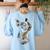 Boston Terrier Dog Graphic Pet Art Boston Terrier For Men Women Kids Women's Sweatshirt Back Print Light Blue