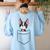 Boston Terrier Dog In The Pocket Boston Terrier For Men Women Girls Kids Women's Sweatshirt Back Print Light Blue