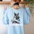 Boston Terrier Dog Untamed For Men Women Women's Sweatshirt Back Print Light Blue