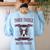 Boston Terrier Don't Mess With American Gentleman Dog Lover Women's Sweatshirt Back Print Light Blue