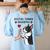 Boston Terrier Grandma Mother's Day Dog Mom Women's Sweatshirt Back Print Light Blue