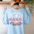 Boston Terrier Grandma Nana Dog Lover Christmas Women's Sweatshirt Back Print Light Blue
