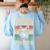 Boston Terrier Grandpa Dog Lover Father's Day Women's Sweatshirt Back Print Light Blue