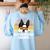 Boston Terrier Grandpa Dog Owner Boston Terrier Women's Sweatshirt Back Print Light Blue