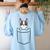 Boston Terrier In The Pocket Cute Boston Terrier Dog For Men Women Girls Kids Women's Sweatshirt Back Print Light Blue