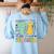 Braille Teacher Of The Visually Impaired Groovy VI Teacher Women's Sweatshirt Back Print Light Blue Braille Teacher Of The Visually Impaired Groovy VI Teacher Women's Sweatshirt Back Print Light Blue