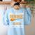 My Broom Broke So Now I Teach Science Teacher Halloween Women's Sweatshirt Back Print Light Blue