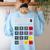Calculator Math Teacher Halloween Costumes Women Men Adults Women's Sweatshirt Back Print Light Blue