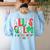 All Calm Said No Teacher Teacher Christmas Lights Women's Sweatshirt Back Print Light Blue All Calm Said No Teacher Teacher Christmas Lights Women's Sweatshirt Back Print Light Blue