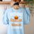 You Cannot Scare Me I'm An Toddler Teacher Halloween Men Women Kids Women's Sweatshirt Back Print Light Blue