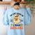 You Can't Scare Me I Teach Daycare Teacher Halloween Ghost Women's Sweatshirt Back Print Light Blue