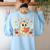 You Can't Scare Me I Teach Fifth Grade Halloween Teacher Women's Sweatshirt Back Print Light Blue