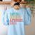 Capital Letters And Periods Bruh Teacher Women's Sweatshirt Back Print Light Blue Capital Letters And Periods Bruh Teacher Women's Sweatshirt Back Print Light Blue