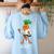 Carrate Karate Carrot Student Teacher Trainee Trainor Women's Sweatshirt Back Print Light Blue