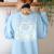 Cat Chaos Coordinator For Women Mom Halloween Teacher Women's Sweatshirt Back Print Light Blue