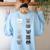 Cat Themed Artist Value Scale Educational Art Teacher Women's Sweatshirt Back Print Light Blue Cat Themed Artist Value Scale Educational Art Teacher Women's Sweatshirt Back Print Light Blue