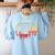 Catch Some Rays Vintage Retro Grizzly Bear Women's Sweatshirt Back Print Light Blue