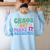 Chaos But Make It Academic Teacher Back To School Women's Sweatshirt Back Print Light Blue Chaos But Make It Academic Teacher Back To School Women's Sweatshirt Back Print Light Blue