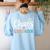 Chaos Coordinator Teacher Student Back To School 2025 Women's Sweatshirt Back Print Light Blue