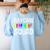 Childcare Daycare Squad Daycare Teacher Men Women Women's Sweatshirt Back Print Light Blue