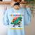 Childcare Providersaurus Daycare Teachers Women's Sweatshirt Back Print Light Blue Childcare Providersaurus Daycare Teachers Women's Sweatshirt Back Print Light Blue