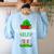 Christmas Kindergarten Elf Squad Teacher Student Women's Sweatshirt Back Print Light Blue Christmas Kindergarten Elf Squad Teacher Student Women's Sweatshirt Back Print Light Blue
