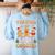 Christmas Teacher Of Smart Cookies Gingerbread Man Teaching Women's Sweatshirt Back Print Light Blue Christmas Teacher Of Smart Cookies Gingerbread Man Teaching Women's Sweatshirt Back Print Light Blue