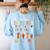 In This Classroom Everyone Is Welcome For Teacher Women's Sweatshirt Back Print Light Blue In This Classroom Everyone Is Welcome For Teacher Women's Sweatshirt Back Print Light Blue