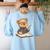 Classroom Fun With Teddy Bear Teacher Women's Sweatshirt Back Print Light Blue Classroom Fun With Teddy Bear Teacher Women's Sweatshirt Back Print Light Blue