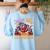 Way To Classroom Halloween Witch Three Cute Sloths Teacher Women's Sweatshirt Back Print Light Blue Way To Classroom Halloween Witch Three Cute Sloths Teacher Women's Sweatshirt Back Print Light Blue