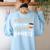 Coffee Gives Me Teacher Powers Teacher Women's Sweatshirt Back Print Light Blue Coffee Gives Me Teacher Powers Teacher Women's Sweatshirt Back Print Light Blue