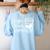 Coffee Teach Repeat Women's Misses Plus Size Teacher Women's Sweatshirt Back Print Light Blue Coffee Teach Repeat Women's Misses Plus Size Teacher Women's Sweatshirt Back Print Light Blue