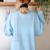 College Ruled Lined Paper Student Teacher Professor Costume Women's Sweatshirt Back Print Light Blue College Ruled Lined Paper Student Teacher Professor Costume Women's Sweatshirt Back Print Light Blue