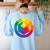 Color Wheel Palette Shirt Artist Painter Art Teacher Tshirt Women's Sweatshirt Back Print Light Blue