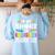 Cool Kindergarten Teacher Art For Men Women Preschool Kinder Women's Sweatshirt Back Print Light Blue