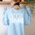 Cougars Teacher Student School Sports Fan Team Spirit Women's Sweatshirt Back Print Light Blue