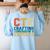 CTE Teacher Education Career Technical Women's Sweatshirt Back Print Light Blue