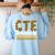 CTE Teacher Middle School High School Teach Career Men Women Women's Sweatshirt Back Print Light Blue CTE Teacher Middle School High School Teach Career Men Women Women's Sweatshirt Back Print Light Blue