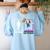Cute Art Teacher Magical Dabbing Unicorn Artist Women's Sweatshirt Back Print Light Blue Cute Art Teacher Magical Dabbing Unicorn Artist Women's Sweatshirt Back Print Light Blue
