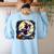 Cute Boston Terrier Halloween Costume Dog Lover Women Girls Women's Sweatshirt Back Print Light Blue