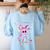 Cute Ghost Book Reading Halloween Teacher Top Girls Women Women's Sweatshirt Back Print Light Blue Cute Ghost Book Reading Halloween Teacher Top Girls Women Women's Sweatshirt Back Print Light Blue