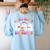 Cute Ghost Read More Books Lover Teacher Halloween Costume Women's Sweatshirt Back Print Light Blue Cute Ghost Read More Books Lover Teacher Halloween Costume Women's Sweatshirt Back Print Light Blue