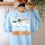 Cute Ghost Team Pre K Boo Crew Halloween Teacher Student Women's Sweatshirt Back Print Light Blue Cute Ghost Team Pre K Boo Crew Halloween Teacher Student Women's Sweatshirt Back Print Light Blue